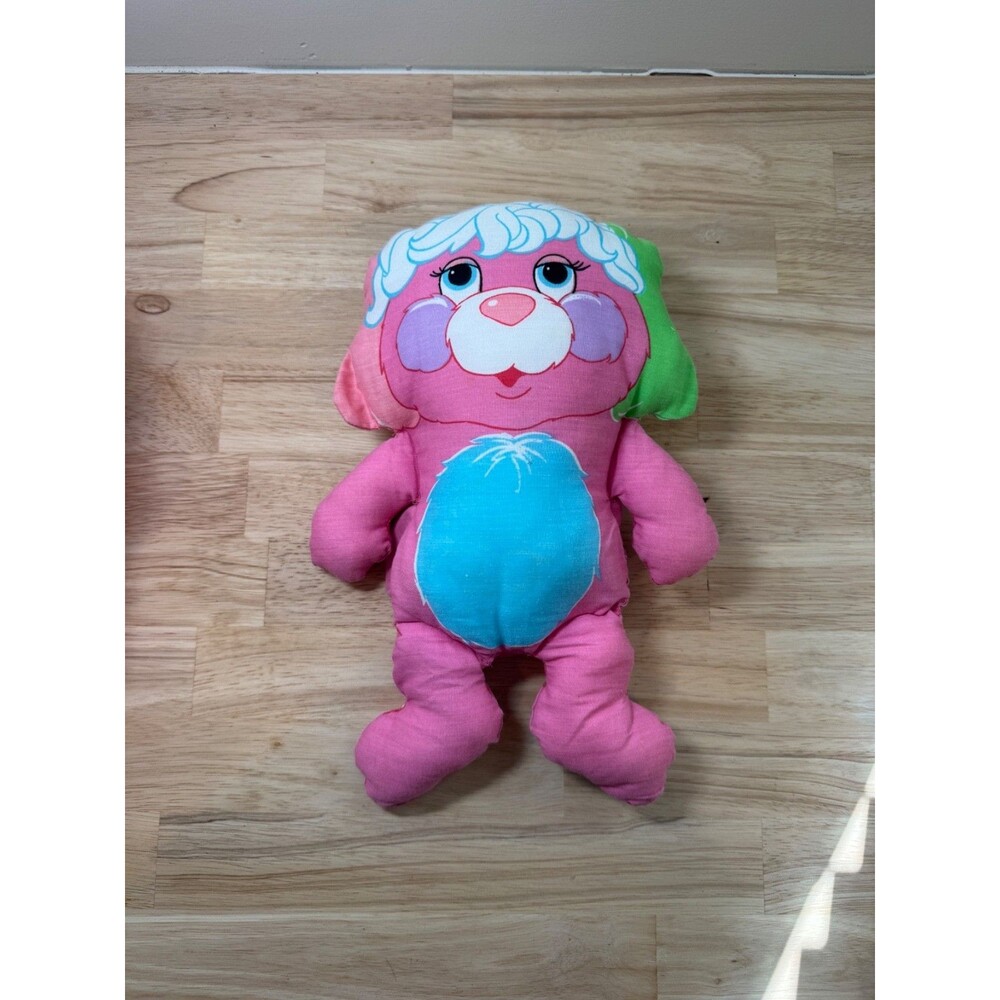 Vintage 1980's Popples Pancake Puppy Dog Pillow Plush